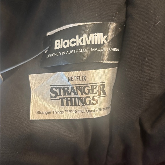 Stranger Things Hawkins Demogorgons Red Black Varsity Jacket BlackMilk Unisex S - Picture 12 of 12